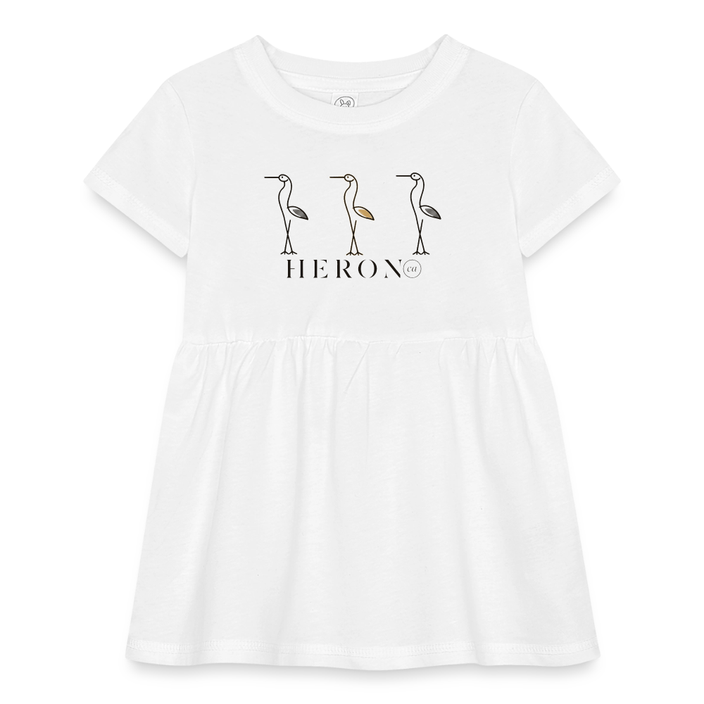 Infant Baby Rib Dress - white