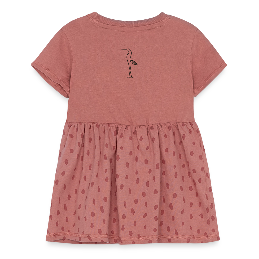 Infant Baby Rib Dress - mauve
