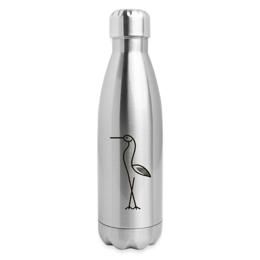 Insulated Stainless Steel Water Bottle - silver