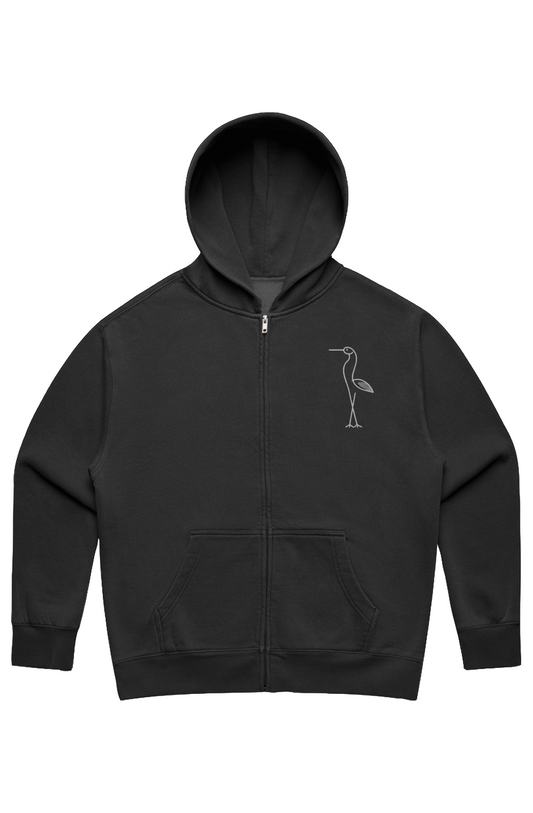 Womens Relax Faded Zip Hood